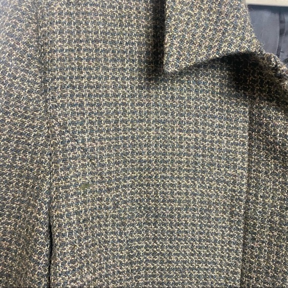 Vintage Barry Bricken Brown Plaid Wool Blazer 16 Plus Button Up Classic Preppy - Picture 9 of 14